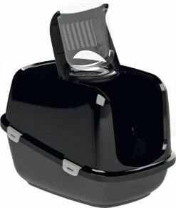 PeeWee Kattenbak XXL EcoDome Startpakket - Zwart - 66,5 X 48,5 X 46,5 Cm -Dierenwinkel 1012x1200