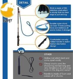 CF Pack - Hond Buitenspeelgoed Actief Behendigheid Touw Dog Flirt Pole Flirtpole Toy Tug Tease Wand Non-Bungee Cord Dog Toy For Fun Obedience Training Extandable Toy Honden Speelgoed Hondenspeelgoed Behendigheidspeelgoed -Dierenwinkel 1107x1200