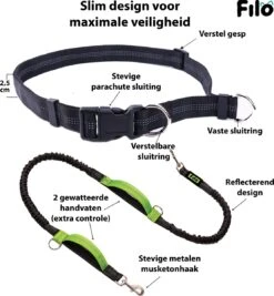Filo Elastische Hondenriem Middel - Hardlopen En Wandelen - Hardloopriem Hond Handsfree Met Heuptasje - Looplijn Met Heupriem - Canicross Gordel Honden - Riemen - Heupgordel - Leiband 11 Filo Elastische Hondenriem Middel - Hardlopen En Wandelen - Hardloopriem Hond Handsfree Met Heuptasje - Looplijn Met Heupriem - Canicross Gordel Honden - Riemen - Heupgordel - Leiband -Dierenwinkel 1112x1200