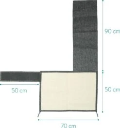 Navaris Katten Krabmat - Bescherming Van Meubels - Voor Banken En Stoelen - Krabbescherming - Voor De Linkerkant - Donkergrijs -Dierenwinkel 1127x1200