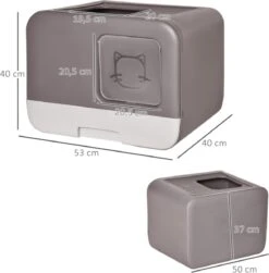 Kattenbak - 2 Uitgangen - Kattentoilet - Uitschuifbare Bodem - Met Schepje - Grijs 53 X 40 X 40 Cm 13 Kattenbak - 2 Uitgangen - Kattentoilet - Uitschuifbare Bodem - Met Schepje - Grijs 53 X 40 X 40 Cm -Dierenwinkel 1179x1200 4