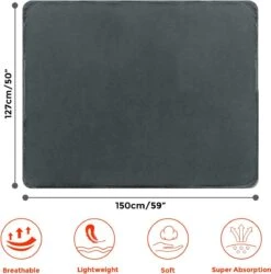 Hondendeken, Fleece, Waterdicht, Wasbaar, Hondenmat, Huisdier, Warme Zachte Deken Voor Hondendeken, Kattendeken, Deken Voor Katten En Honden, Waterdichte Deken Voor Bank, Bed, 150 X 127 Cm -Dierenwinkel 1185x1200 2