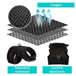 Zootic Kattentuigje Met Leiband Riem Kattenharnas Zwart Maat M Kat & Kitten - Halsomvang 20 Tot 26cm - Borstomvang 30 Tot 34cm -Dierenwinkel 1193x1200