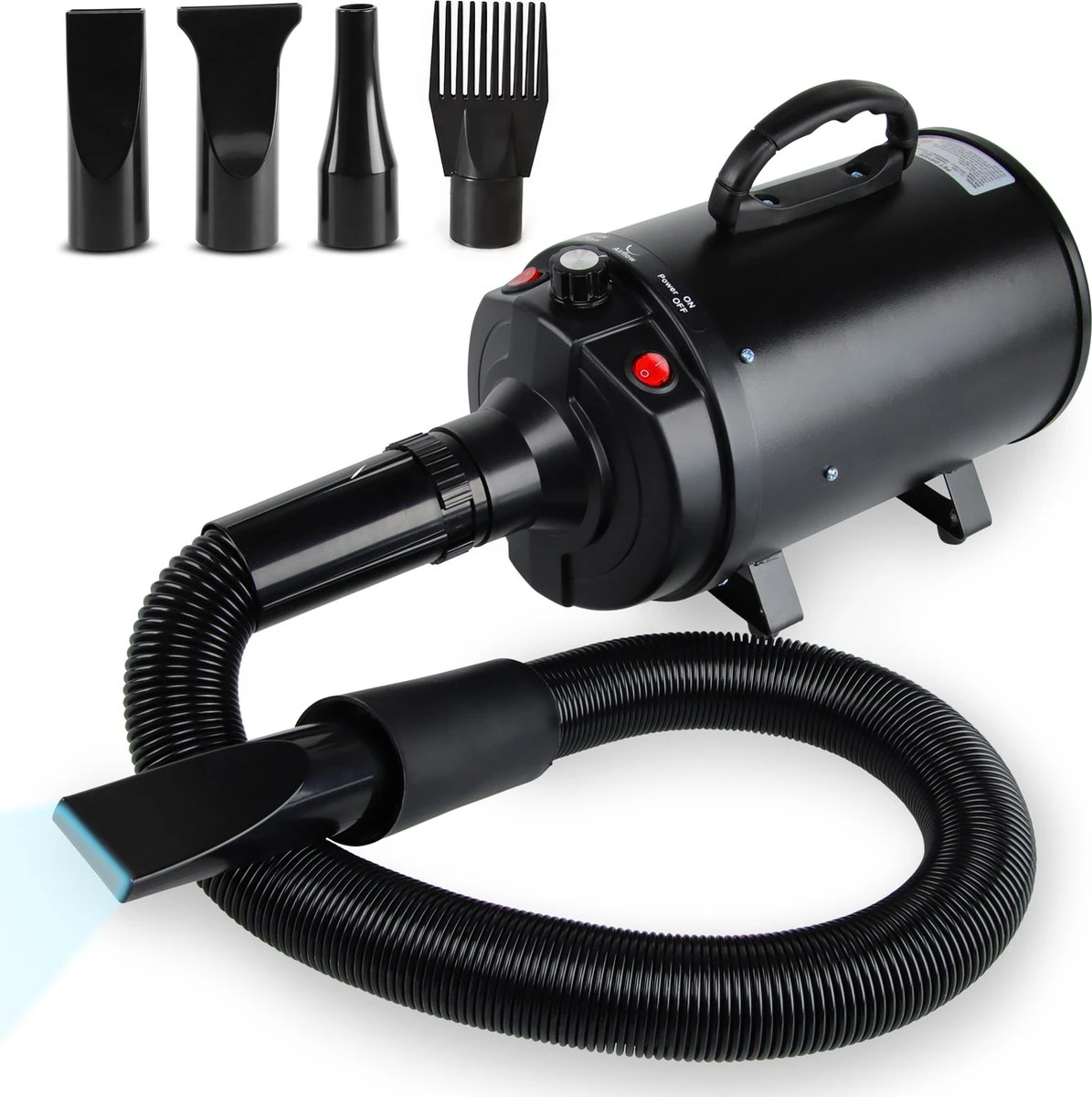 Vivid Green Waterblazer Met 3 Opzetstukken - Hondenfohn - Voor Honden - Met Geluiddemper - 2800W 1 Vivid Green Waterblazer Met 3 Opzetstukken - Hondenfohn - Voor Honden - Met Geluiddemper - 2800W