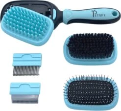 Dierenwinkel 15 Petsify - Dierenborstel - Professionele 5 In 1 Hondenborstel - Voor Hond En Kat - Tweezijdig - Hondenkam - Kattenborstel - Kattenkam