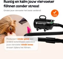 Captain Pup's Professionele Hondenföhn Met 4 Opzetstukken - Bijgeleverde Hondenborstel - Waterblazer Voor Honden - Zwart -Dierenwinkel 1200x1120 1