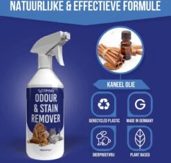 Petsly Odour & Stain Remover - Geurverwijderaars - Urine Vlekken Verwijderen Urinegeur Verwijderen Met Plantaardige Enzymen - 1L -Dierenwinkel 1200x1142 5