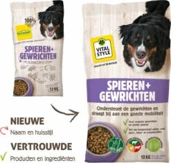 VITALstyle SPIEREN+GEWRICHTEN - Hondenbrokken - 12 Kg -Dierenwinkel 1200x1148 1