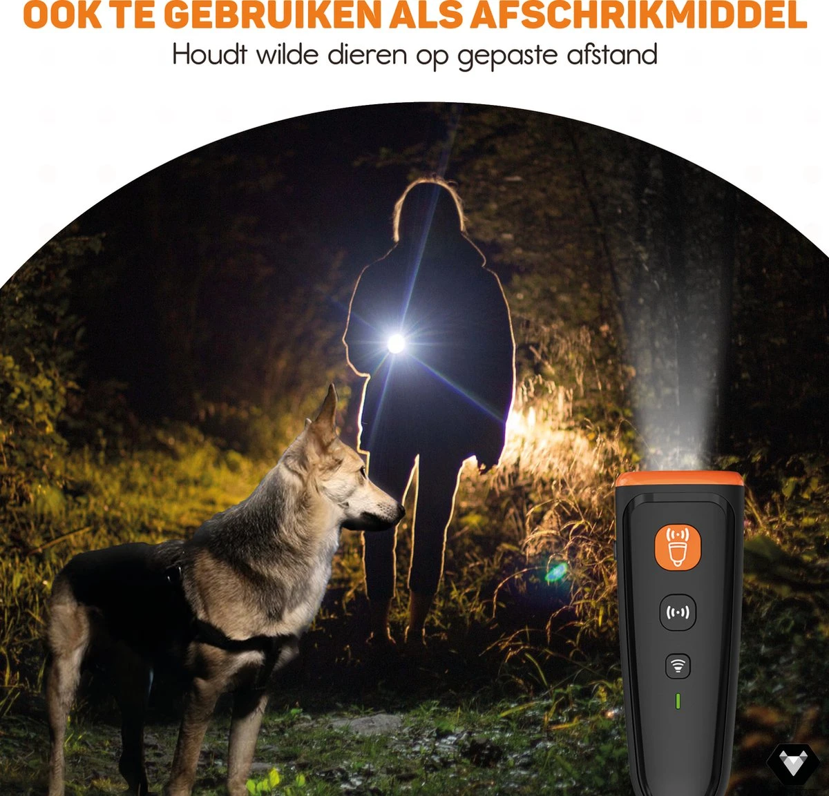 Vulpes Pets® Ultrasone Anti Blaf Apparaat – 3-in-1 Anti Blaf Apparaat Pro - Diervriendelijk & Zonder Schok - Alternatief Anti Blafband - Voor Kleine & Grote Honden - Audio - Flashlight - USB-Oplaadbaar 9 Vulpes Pets® Ultrasone Anti Blaf Apparaat – 3-in-1 Anti Blaf Apparaat Pro - Diervriendelijk & Zonder Schok - Alternatief Anti Blafband - Voor Kleine & Grote Honden - Audio - Flashlight - USB-Oplaadbaar - Afbeelding 9
