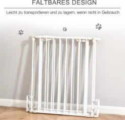 PawHut Afschermhek Voor Honden Veiligheidshek Hondenhek 3 Elementen Kunststof Wit D06-100V01 -Dierenwinkel 1200x1156 1