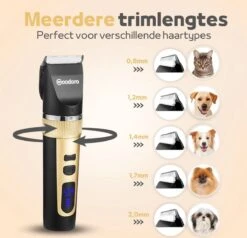 Woodoro Professionele 2-in-1 Hondentondeuse Voor Dikke Vacht – Draadloze Honden Tondeuse & Hondentrimmer – Stille Tondeuse Katten & Honden Trimset -Dierenwinkel 1200x1157