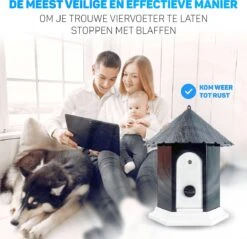 Vulpes Pets® Anti Blaf Apparaat Pro - Anti Blafband Voor Alle Honden - Luxe Hondentrainer - Diervriendelijk & Zonder Schok - Inclusief 9V Batterij - Waterbestendig - Ophangbaar - Instelbare Ultrasone Niveauregeling - 4 Standen -Dierenwinkel 1200x1160
