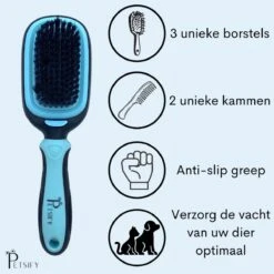 Petsify - Dierenborstel - Professionele 5 In 1 Hondenborstel - Voor Hond En Kat - Tweezijdig - Hondenkam - Kattenborstel - Kattenkam -Dierenwinkel 1200x1200 11