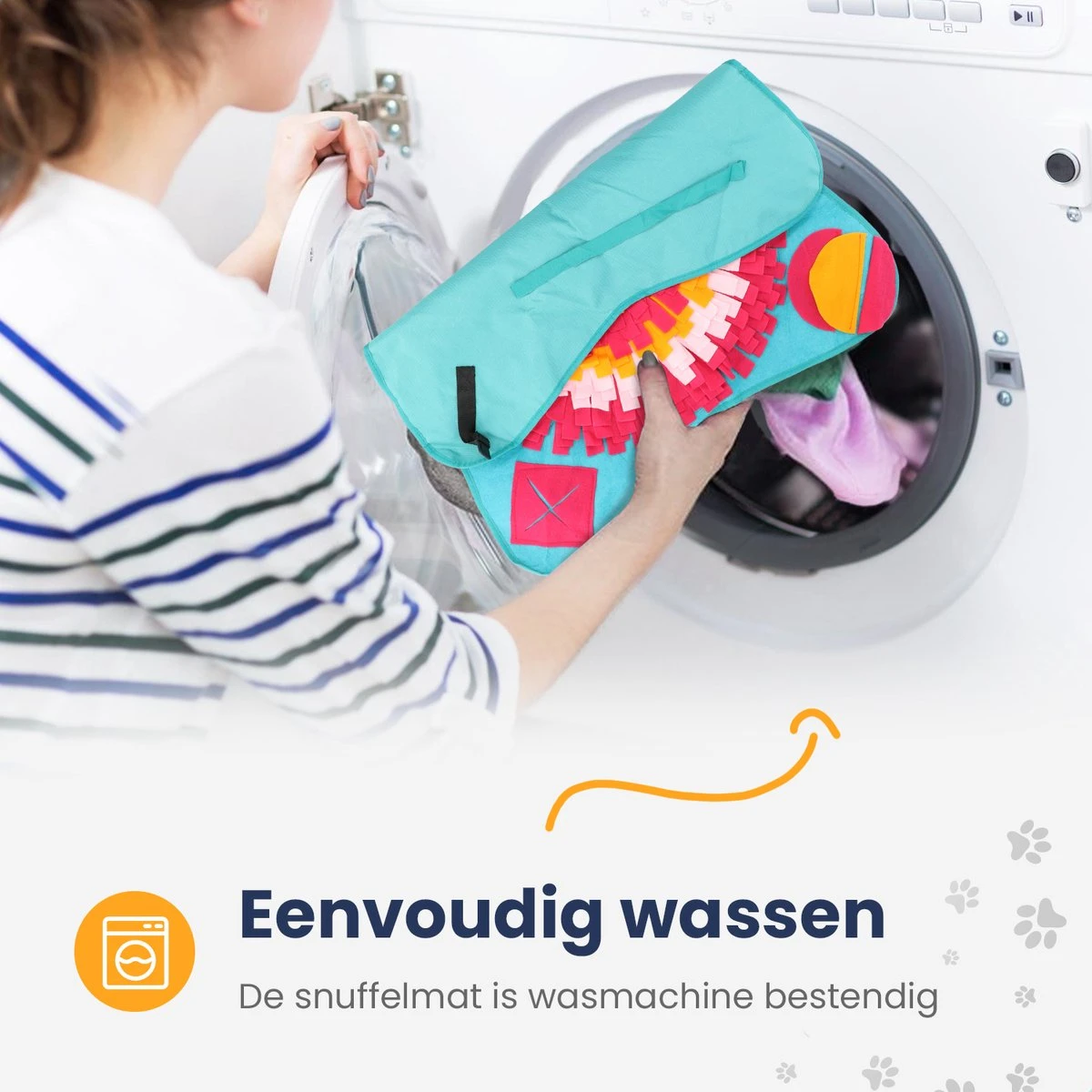 Snuffelmat 70x70cm Inclusief Rubberen Massage Bal & E-book - Speelmat Hond - Denkspel Hond - Puppy Speelgoed - Anti Schrok Mat - Honden Snoepjes - Cadeau Tip 4 Snuffelmat 70x70cm Inclusief Rubberen Massage Bal & E-book - Speelmat Hond - Denkspel Hond - Puppy Speelgoed - Anti Schrok Mat - Honden Snoepjes - Cadeau Tip - Afbeelding 4