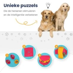 Snuffelmat 70x70cm Inclusief Rubberen Massage Bal & E-book - Speelmat Hond - Denkspel Hond - Puppy Speelgoed - Anti Schrok Mat - Honden Snoepjes - Cadeau Tip 12 Snuffelmat 70x70cm Inclusief Rubberen Massage Bal & E-book - Speelmat Hond - Denkspel Hond - Puppy Speelgoed - Anti Schrok Mat - Honden Snoepjes - Cadeau Tip -Dierenwinkel 1200x1200 15