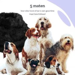 All 4 Pets Supply® Hondenmand Donut - Maat XL - Geschikt Voor Honden Tot 100 Cm - Hondenkussen - Zwart -Dierenwinkel 1200x1200 163