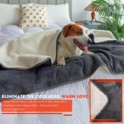 Hondendeken, Fleece, Waterdicht, Wasbaar, Hondenmat, Huisdier, Warme Zachte Deken Voor Hondendeken, Kattendeken, Deken Voor Katten En Honden, Waterdichte Deken Voor Bank, Bed, 150 X 127 Cm -Dierenwinkel 1200x1200 185