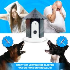 Vulpes Pets® Anti Blaf Apparaat Pro - Anti Blafband Voor Alle Honden - Luxe Hondentrainer - Diervriendelijk & Zonder Schok - Inclusief 9V Batterij - Waterbestendig - Ophangbaar - Instelbare Ultrasone Niveauregeling - 4 Standen -Dierenwinkel 1200x1200 212