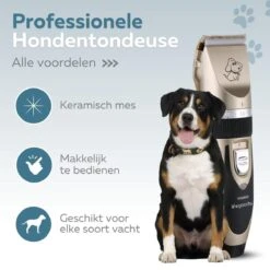 BYER Professionele Dieren Tondeuse Set - Voor Huisdieren Katten & Honden - Draadloos - Oplaadbare Pet Trimmer - Dog Tondeuze Clipper - 5 Standen & Vier Opzetkammen - Low Noise -Dierenwinkel 1200x1200 329