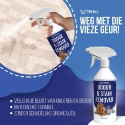 Petsly Odour & Stain Remover - Geurverwijderaars - Urine Vlekken Verwijderen Urinegeur Verwijderen Met Plantaardige Enzymen - 1L -Dierenwinkel 1200x1200 346