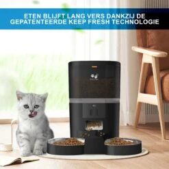 Pretty Paws QQ003 - Wifi Voermachine - Dubbele Voerbakjes - Zwart - Kat - 6L -Dierenwinkel 1200x1200 402
