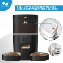 Pretty Paws QQ003 - Wifi Voermachine - Dubbele Voerbakjes - Zwart - Kat - 6L -Dierenwinkel 1200x1200 405
