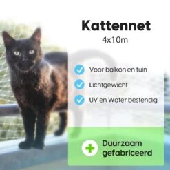 Kattennet Voor Balkon 4 X 10 M - Kattennet - Katten Gaas - Zwart -Dierenwinkel 1200x1200 495