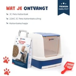 JC Pets Premium Kattenbak Systeem - Inclusief 2.5KG / 4L Kattenbakvulling - Zelfreinigend -Dierenwinkel 1200x1200 537