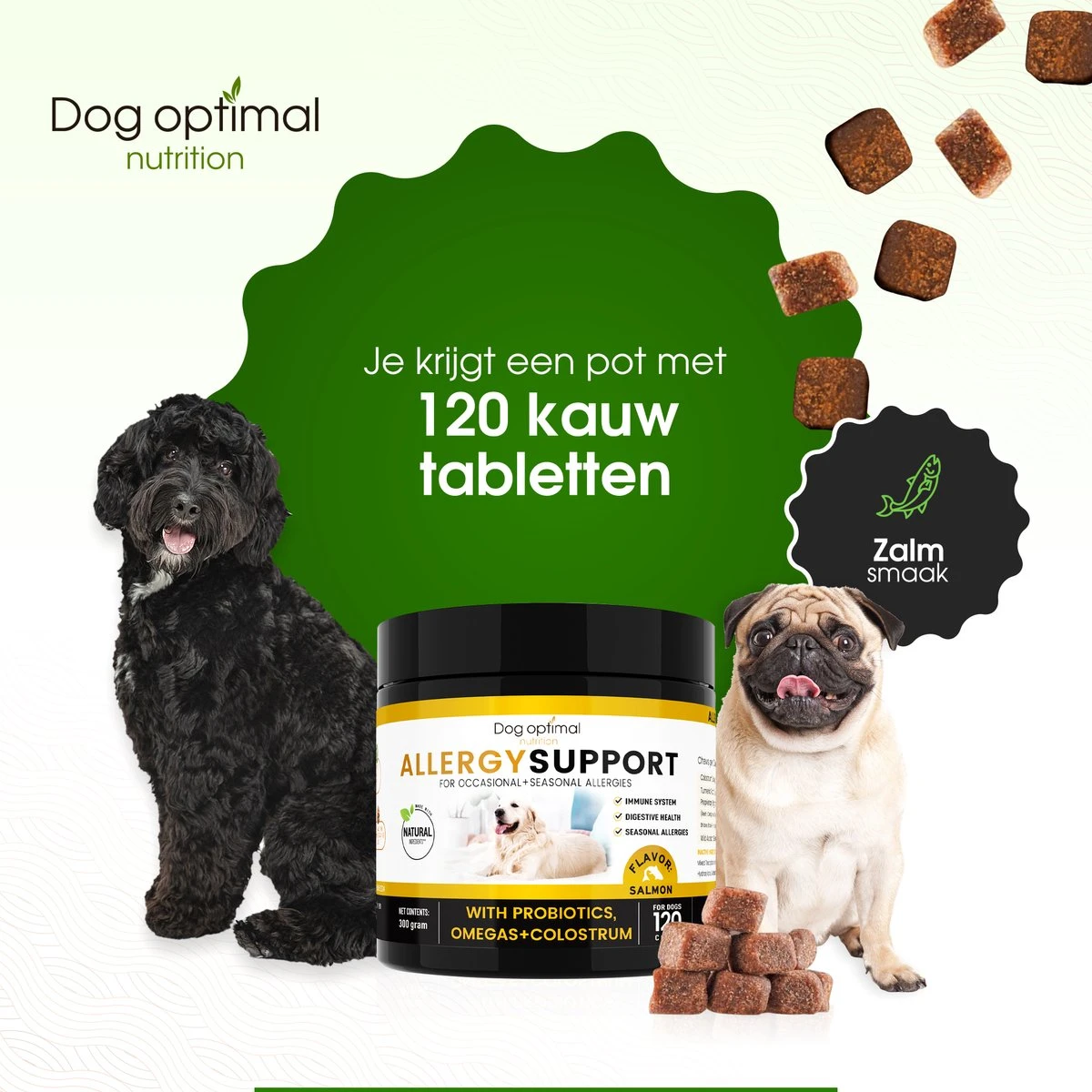 DOG OPTIMAL ANTI ALLERGY SUPPORT 120 Stuks - Allergie - Honden - Hondensnacks - Hondenkoekjes - Hondensupplementen - Honden - Puppy - Hondenvoeding - Weerstand - Jeuk-hond - Jeuk 8 DOG OPTIMAL ANTI ALLERGY SUPPORT 120 Stuks - Allergie - Honden - Hondensnacks - Hondenkoekjes - Hondensupplementen - Honden - Puppy - Hondenvoeding - Weerstand - Jeuk-hond - Jeuk - Afbeelding 8