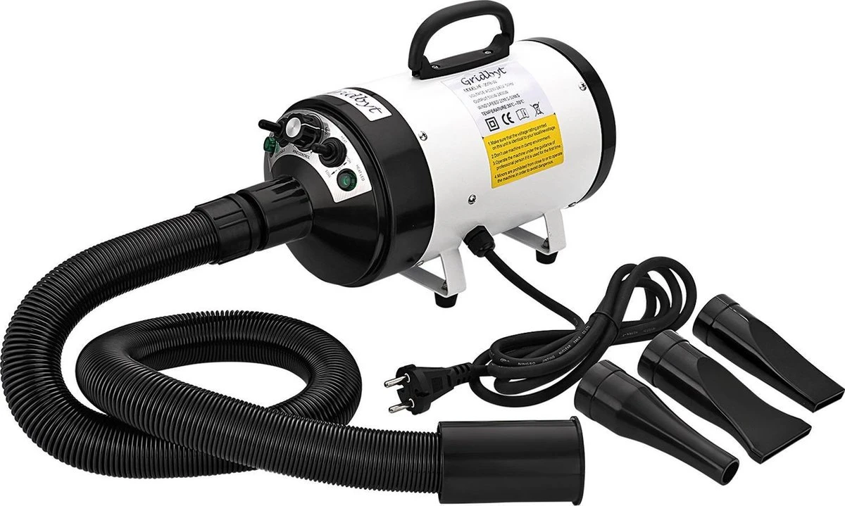 Gridbyt Professionele Hondenföhn – Waterblazer Voor Honden – Voor Een Mooie Vacht – Wit 1 Gridbyt Professionele Hondenföhn – Waterblazer Voor Honden – Voor Een Mooie Vacht – Wit