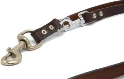 Verstelbare Trainingslijn Leer - 2 Meter - Bruin - Politielijn - Hondenriem - Hoge Kwaliteit Leer - Trainingslijn - Ambachtelijk Gemaakt In Portugal -Dierenwinkel 1200x768 1