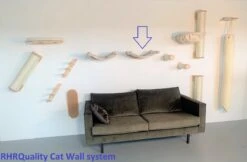 RHRQuality Wandmeubel Wandmontage Klimmuur Kat 53 X 43cm Luxe Hangmat XXL Creme Klim Wand Muur Krabpaal Katten Muurbevestiging -Dierenwinkel 1200x786