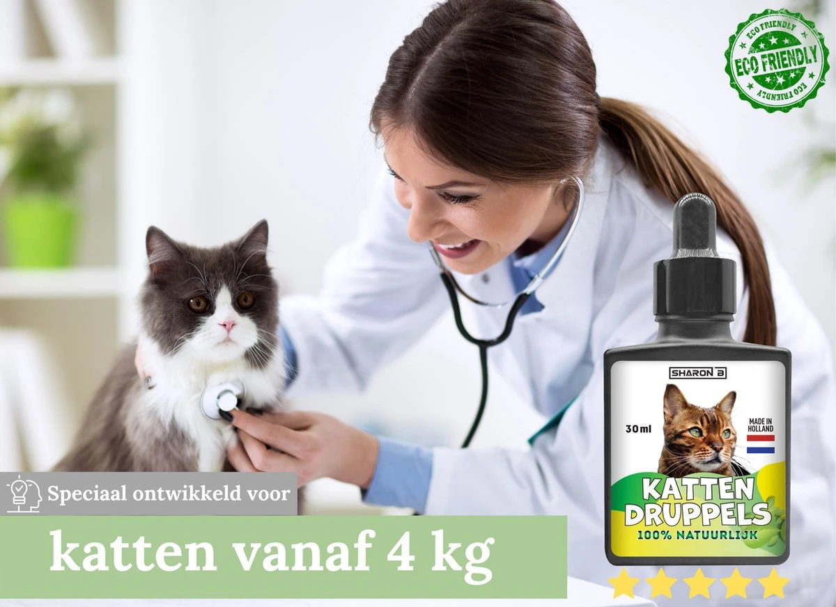 Natuurlijke Vlooiendruppels Voor Katten - Vanaf 4 Kg - 100% Natuurlijk - Vlooien - Zonder Giftige Pesticiden - 30 Ml - Speciale Formule Voor Katten - Vachtdruppels - Made In Holland 2 Natuurlijke Vlooiendruppels Voor Katten - Vanaf 4 Kg - 100% Natuurlijk - Vlooien - Zonder Giftige Pesticiden - 30 Ml - Speciale Formule Voor Katten - Vachtdruppels - Made In Holland - Afbeelding 2