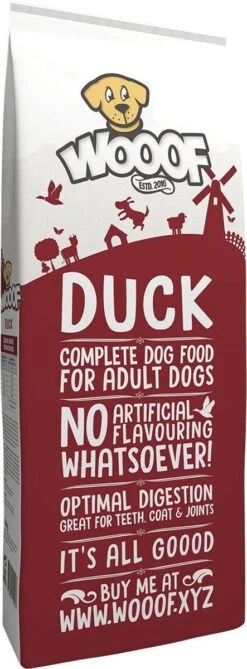 WOOOF Eend 18KG - Geperst Hondenvoer - Hypoallergeen Hondenvoer - Geperste Hondenbrokken - Droogvoer 16 WOOOF Eend 18KG - Geperst Hondenvoer - Hypoallergeen Hondenvoer - Geperste Hondenbrokken - Droogvoer -Dierenwinkel 443x1200