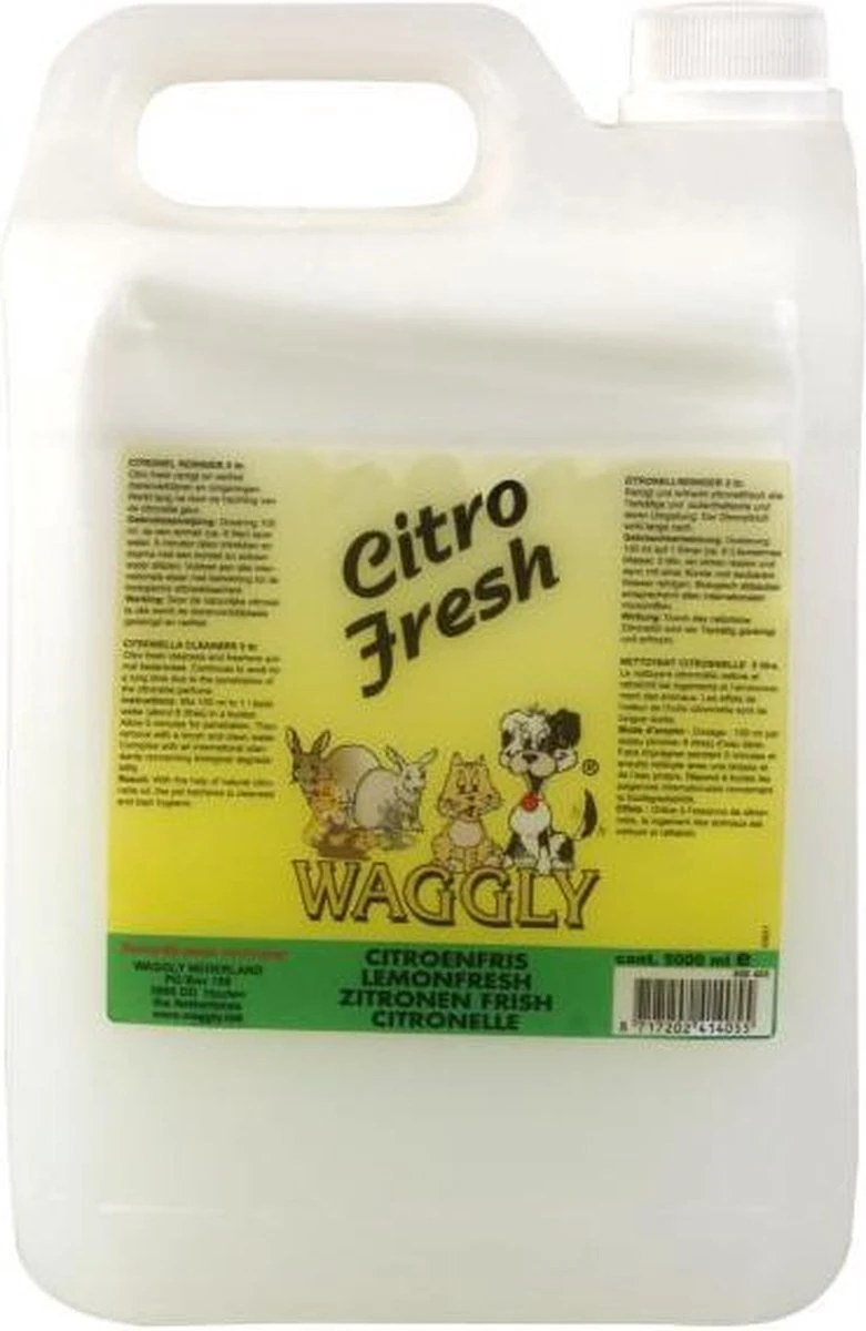Waggly Citro Fresh Geurverwijderaar - 5 L 3 Waggly Citro Fresh Geurverwijderaar - 5 L - Afbeelding 3